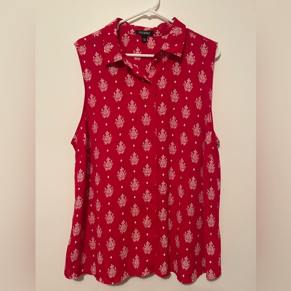 Roz & Ali Sleeveless Women's Plus Size Top
